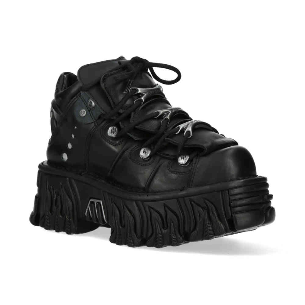 New Rock - M-106-S71 Baskets à plateforme - Noir